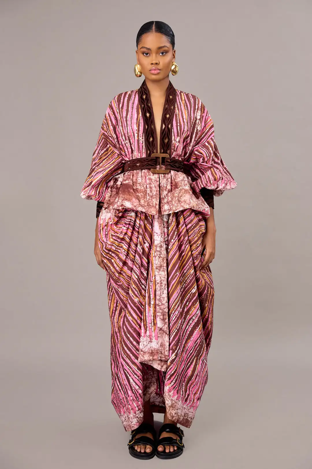 African Women Dress Ankara Print Kaftan Dress Batik Pattern Ethnic Fashion  Stylish Elegant Female Attire Loose Fitting Dashiki