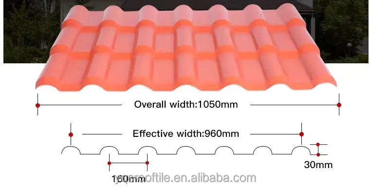 ASA Synthetic Resin Roofing Shingles UPVC Corrugated Plastic Building Materials for House Construction for Roof Sheet