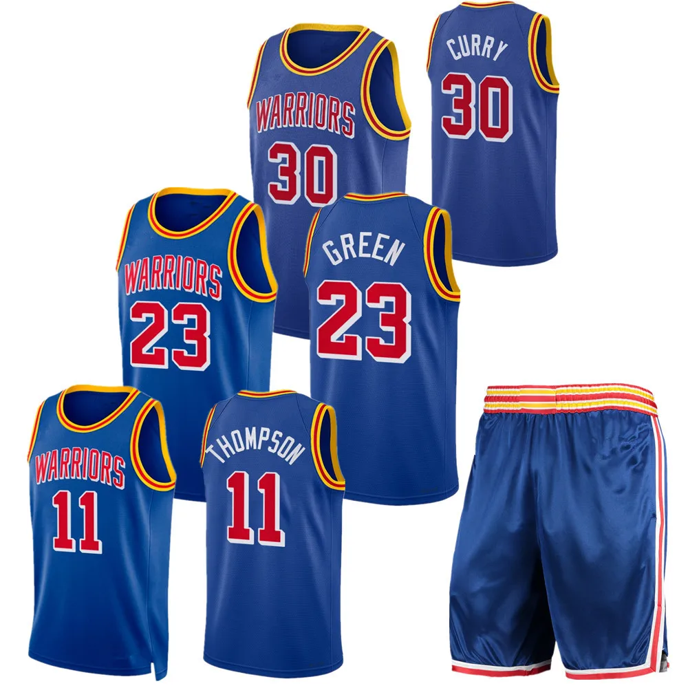NBA_ Golden States Stephen 30 Curry Basketball Jersey James 33 Wiseman Klay  11 Retro Thompson Green Vintage Jerseys''nba''new 