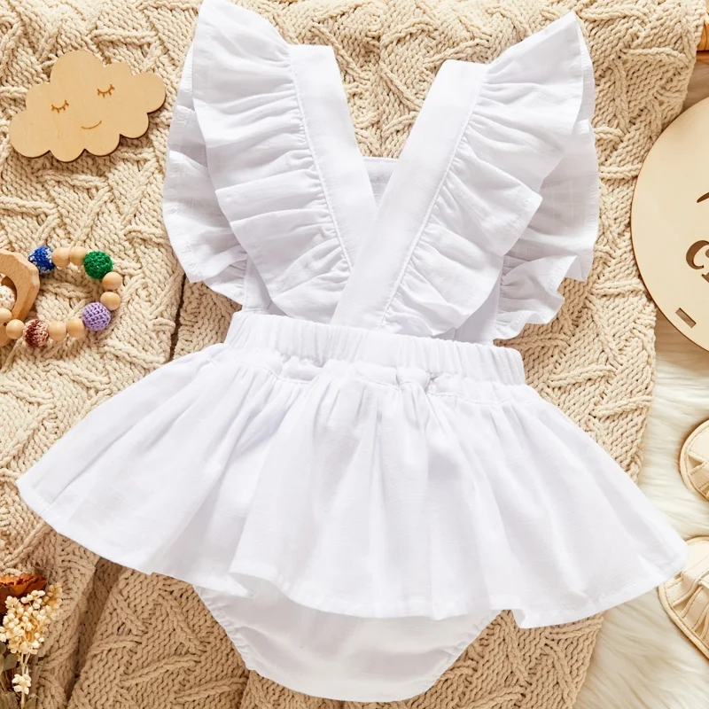 Embroider Baby Girls Jumpsuits Kids Girls Jumpsuit Sweet Style Baby