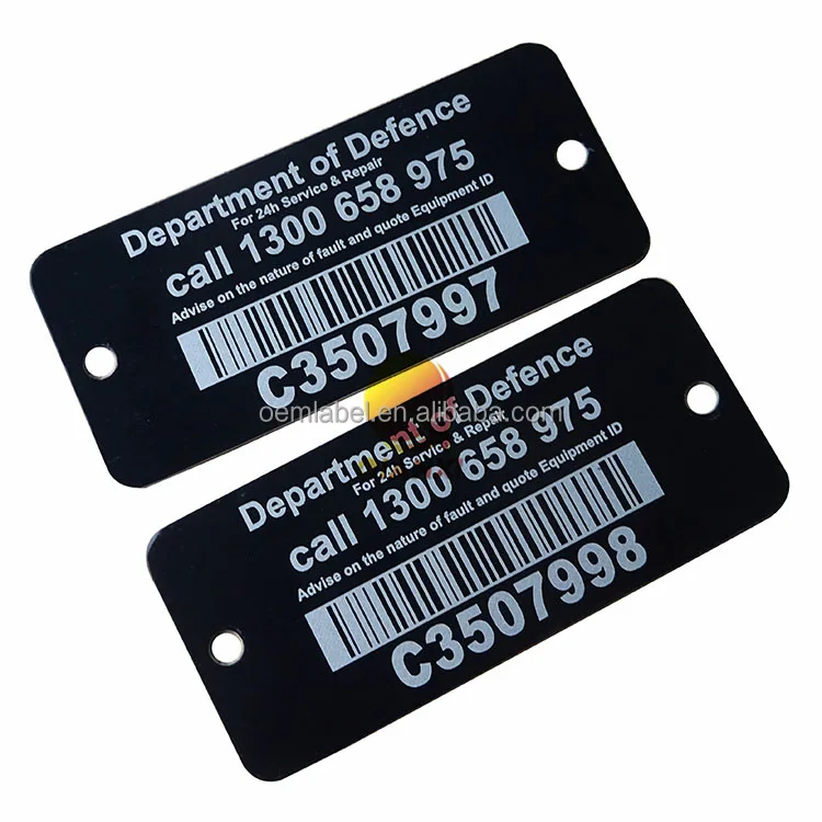 Metal Engraved Serial Number Nameplates Qr Code Barcode Aluminium Asset Tags Buy Qr Code Tag