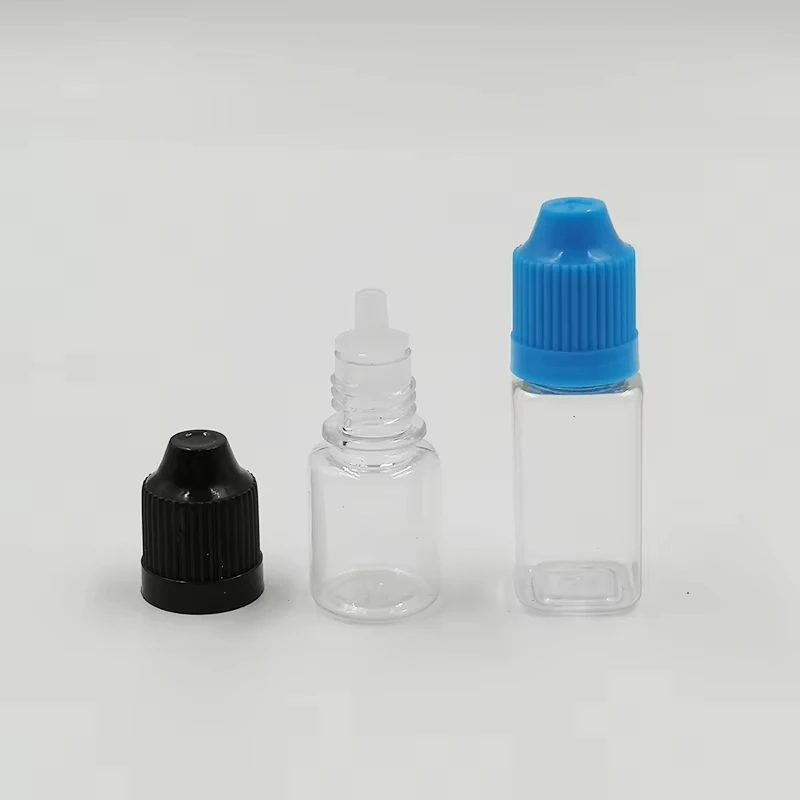 Eco-Friendly 10ml 20ml 30ml with Child Resistant Cap PET Plastic Dropper Bottle for Cosmetics Essential Oils Secure Packaging details