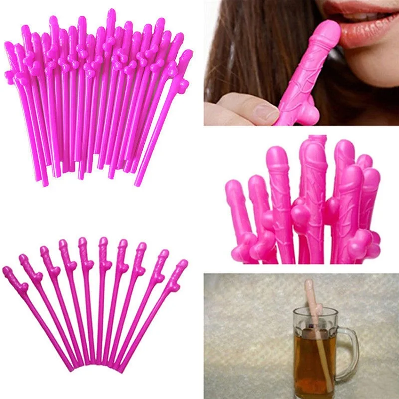 Bachelorette Party Penis Straw - 10 Pack - Spencer's