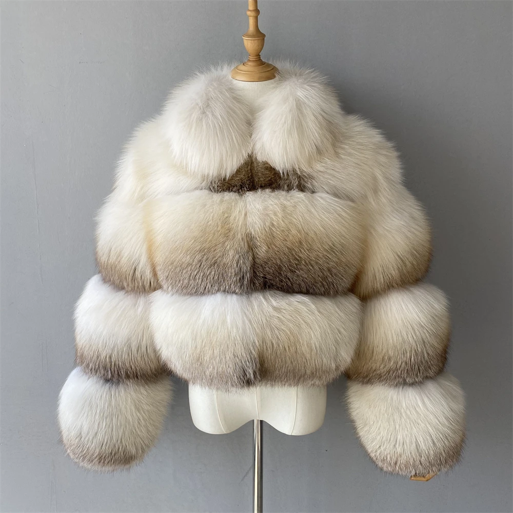 Winter Luxury Fox Fur Coat - Real Fox Fur Short Coat