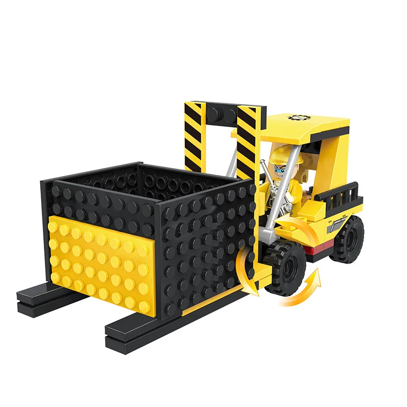 cogo教育塑料abs创意叉车积木juguete砖块玩具为孩子玩东西