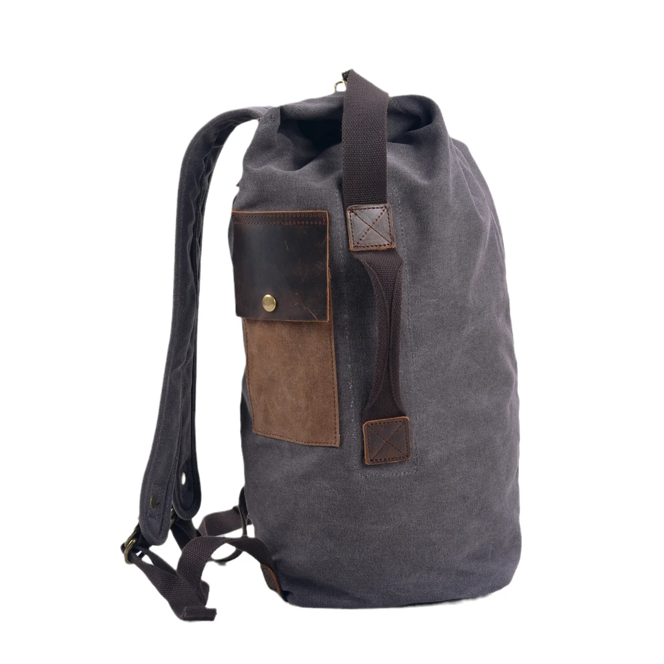 Vintage Simple Canvas Backpack Men's Large Capacity Outdoor Sports Backpack Travel Mountaineering Backpack