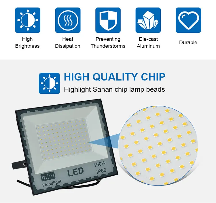 Anern Stadium Project Lamps 200w Night Light Projector 100w Led Flood Light