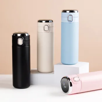 Promotional Water Bottles Travel Coffee Mug Water Cup Stainless Steel Thermos Vacuum Flask Thermal Cup