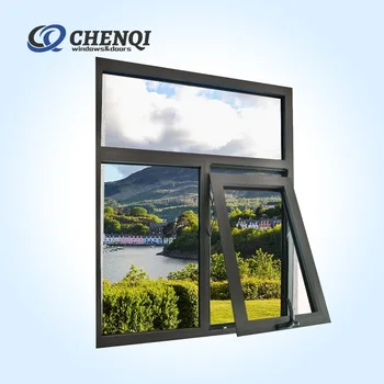 Outward Opening Aluminum Awning Window Thermal Break Double Tempered Glass for Residential Living Room