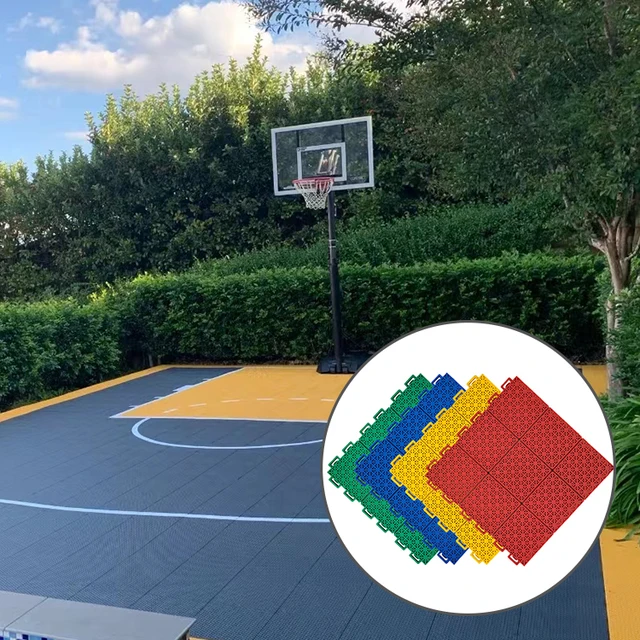 Portable outdoor soundproof basketball Interlocking flooring Basketball Sports Court Flooring Tiles Basketball Court