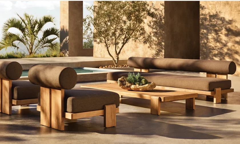 Sigma Outdoor furniture set garden sofa set furniture sectional sofa teak wood lounge chair rattan furniture