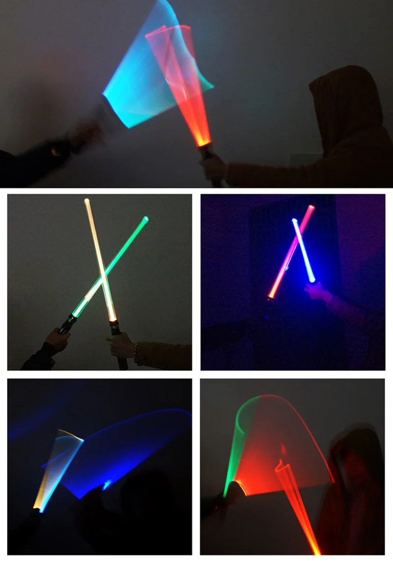 TOY Life 2 Pack Light Up Saber For Kids Expandable Light Up Sword For Kids Adult 2in1 Led Fx Sound Lightsavers Dual Light Up Toy Dark Saber For Adult Galaxy Wars Saber