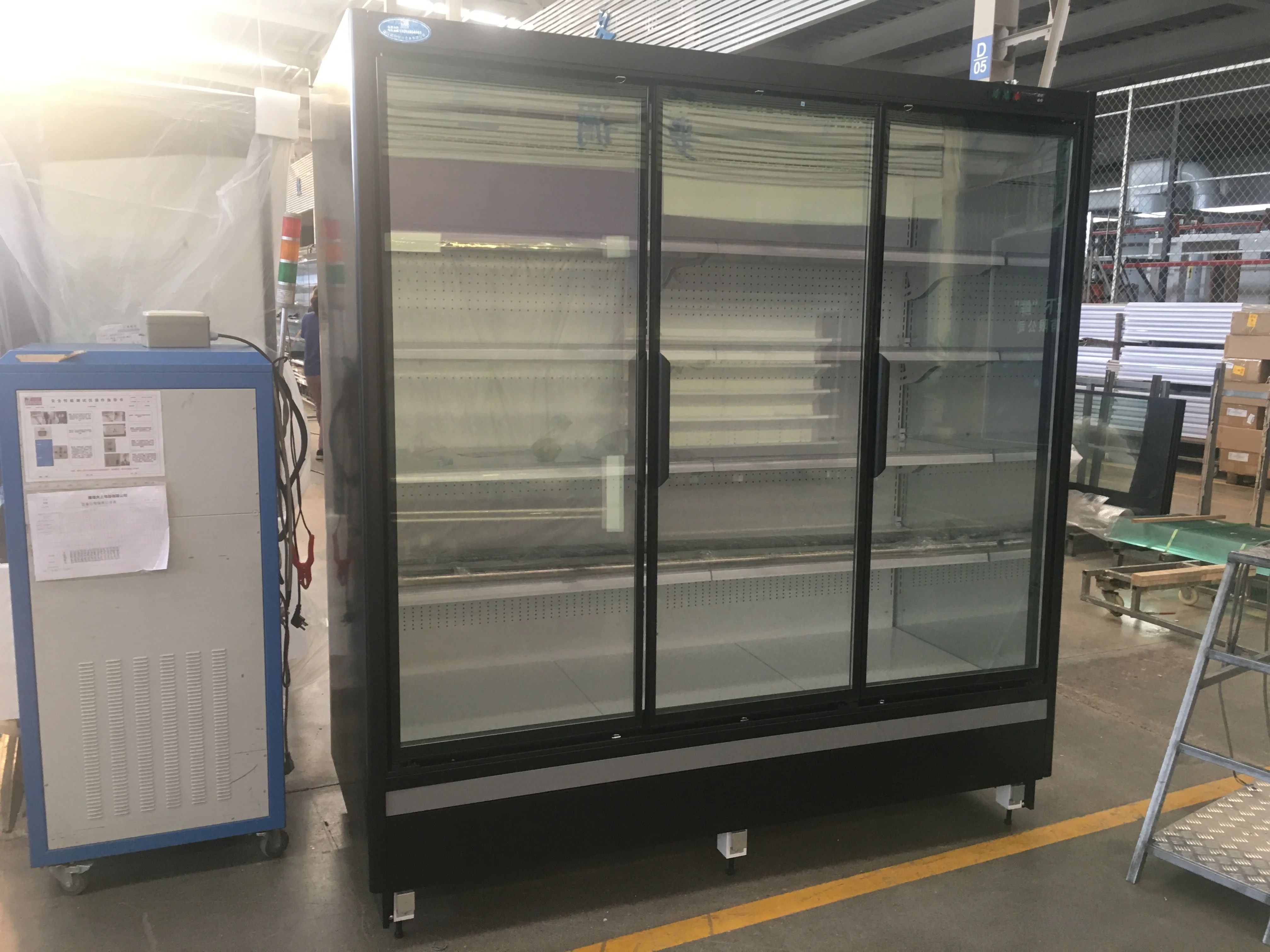 Competitive Prices Supermarket Multidecks Glass Door Refrigerator Display Showcase With Glass Door Fridges