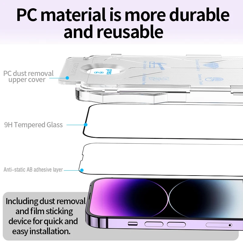 MAGIC JOHN 2 Pack Screen Protector for iPhone 16 Pro Max