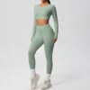 7104 long sleeve 7100 trousers suit-basil green
