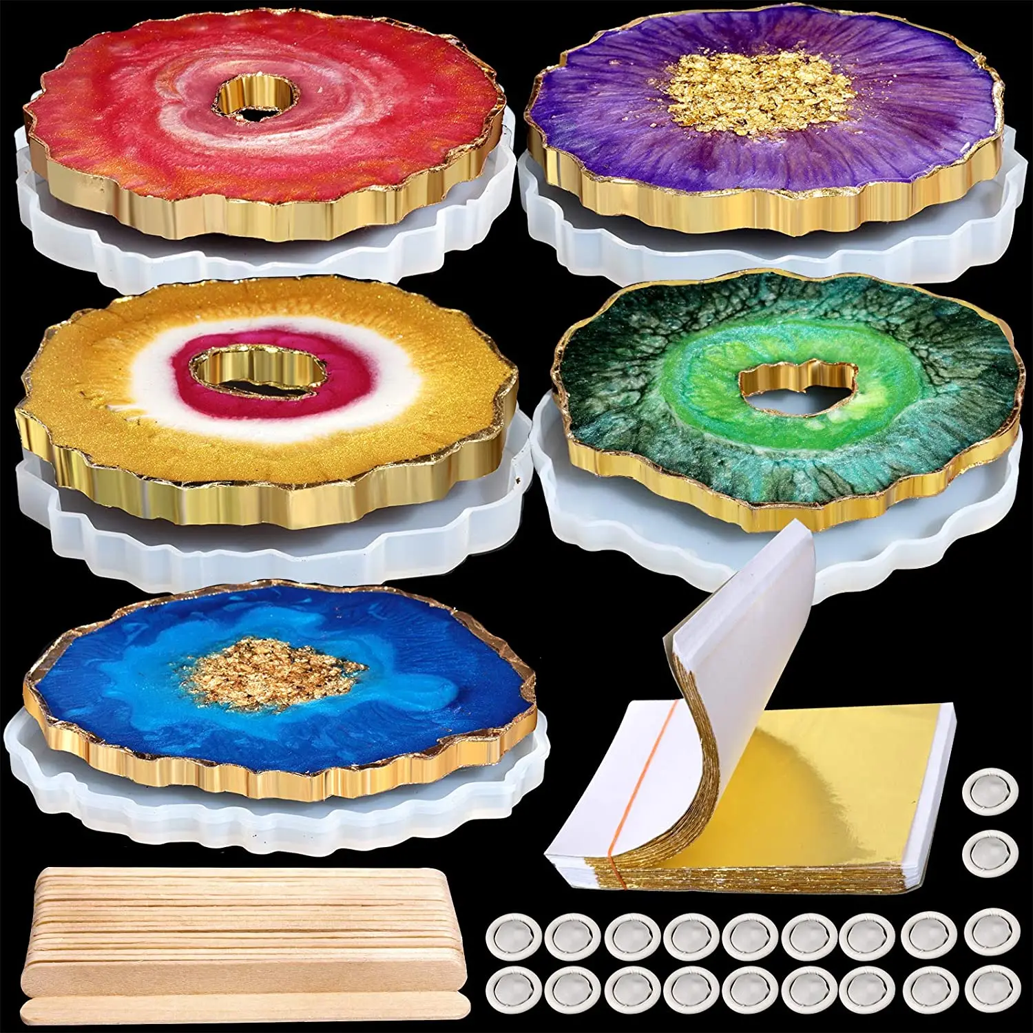 Gold Foil Flakes For Epoxy Resin,Nails,Painting,Crafts,Slime And Resin