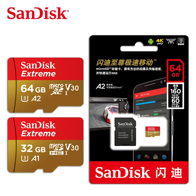 Wholesale A2 Extreme Sd Card 32gb High Speed 100mb/s Flash Tf Memory