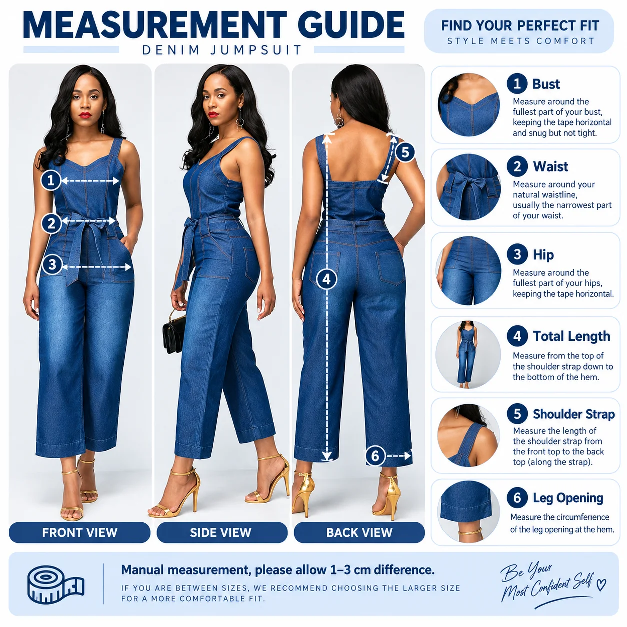 Women's Vintage Casual Sleeveless Backless Denim Jumpsuit 100% Cotton Washable Breathable Sexy Fashion Outfit