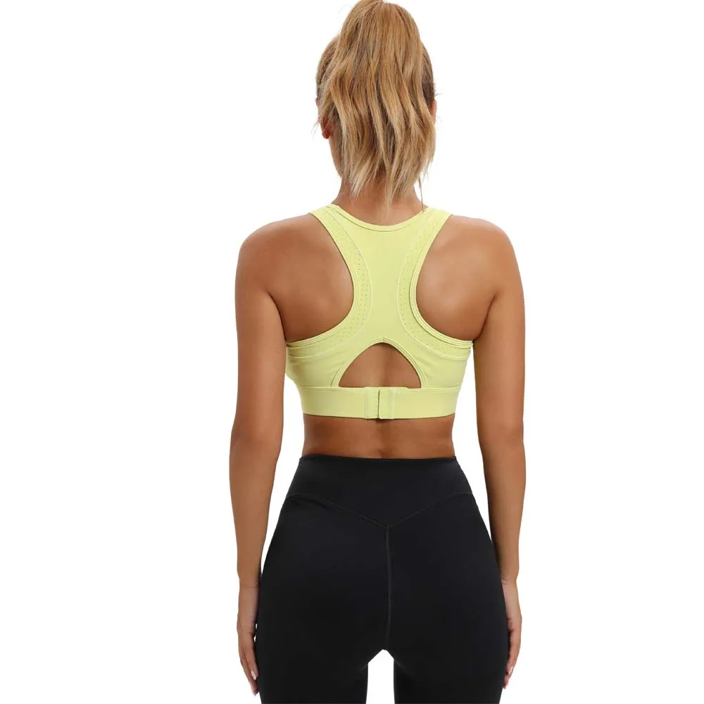 Customized High Support Sports Bra Fixed Padding Gym Bra For Women