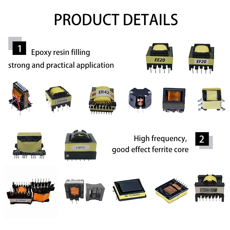Small Component Transformer Low Voltage High Frequency Transformer 200w 24vdc Flyback transformers ...