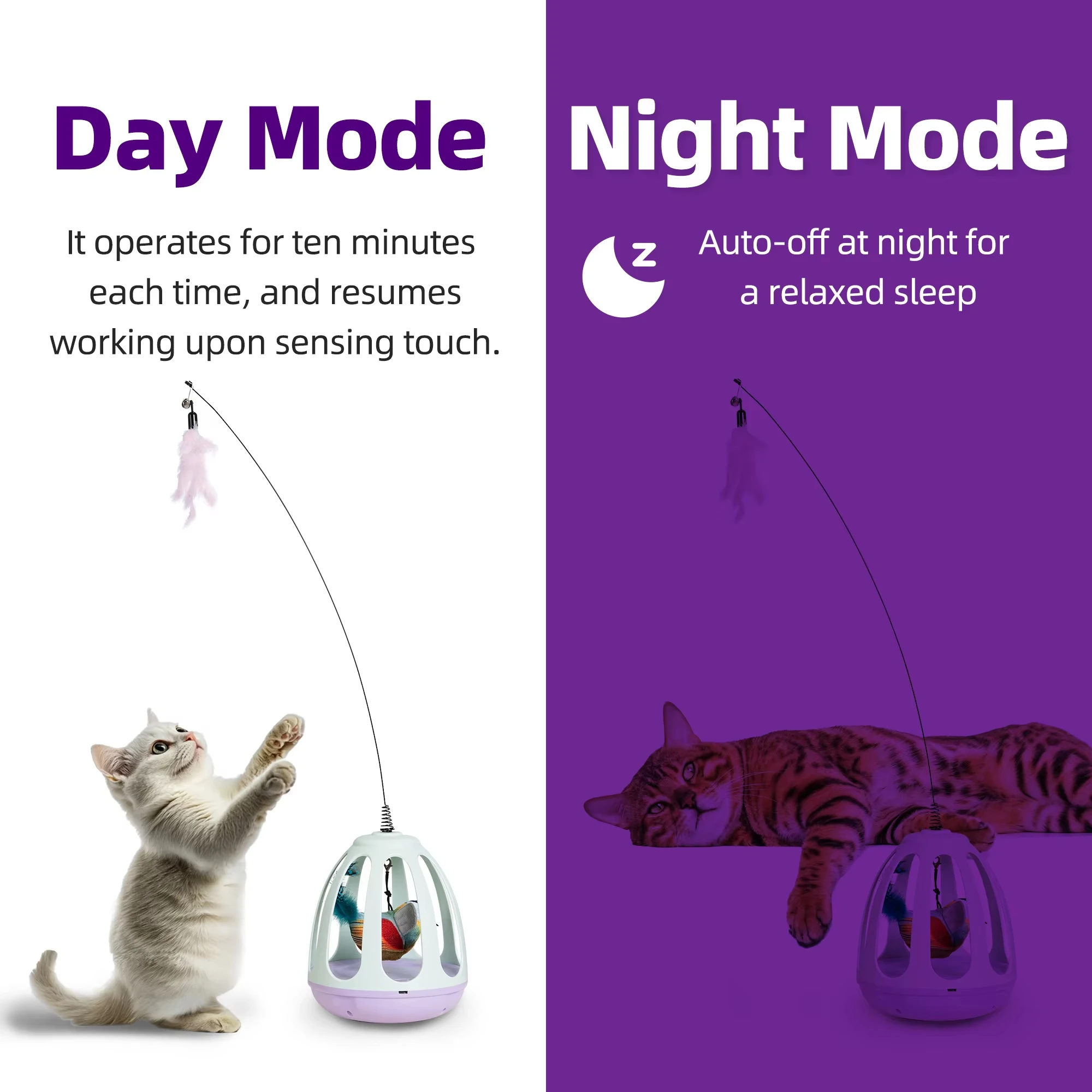 New Cat Toy Tumbler Feather Tickling Stick Automatically Tickling Cat Kitten Self High Bored Baby Cat Supplies manufacture