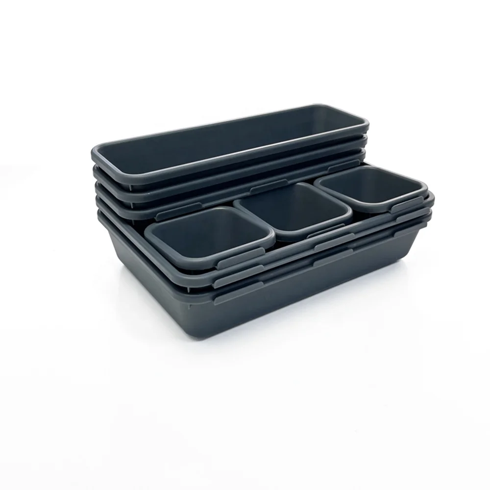Arritec 3size Interlocking Desk Drawer Plastic Organizer Drawers Trays