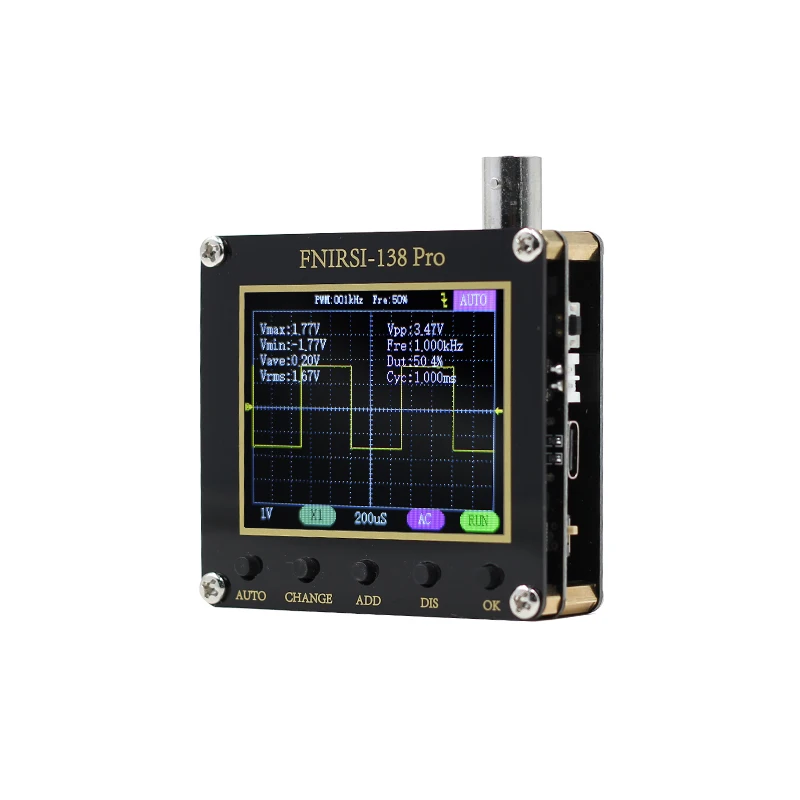 Hantek DSO1202E 5 in 1 6000 Counts DMM Digital FFT Spectrum Analyzer with Frequency Counter 200MHz 2 CH Handheld Oscilloscope