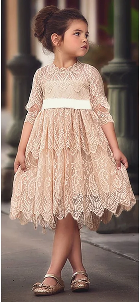 Online Shopping India Kids Indian Summer Clothes Half Sleeve Butterfly Lace-up Multilayer Gauze Skirt Dresses For Girls