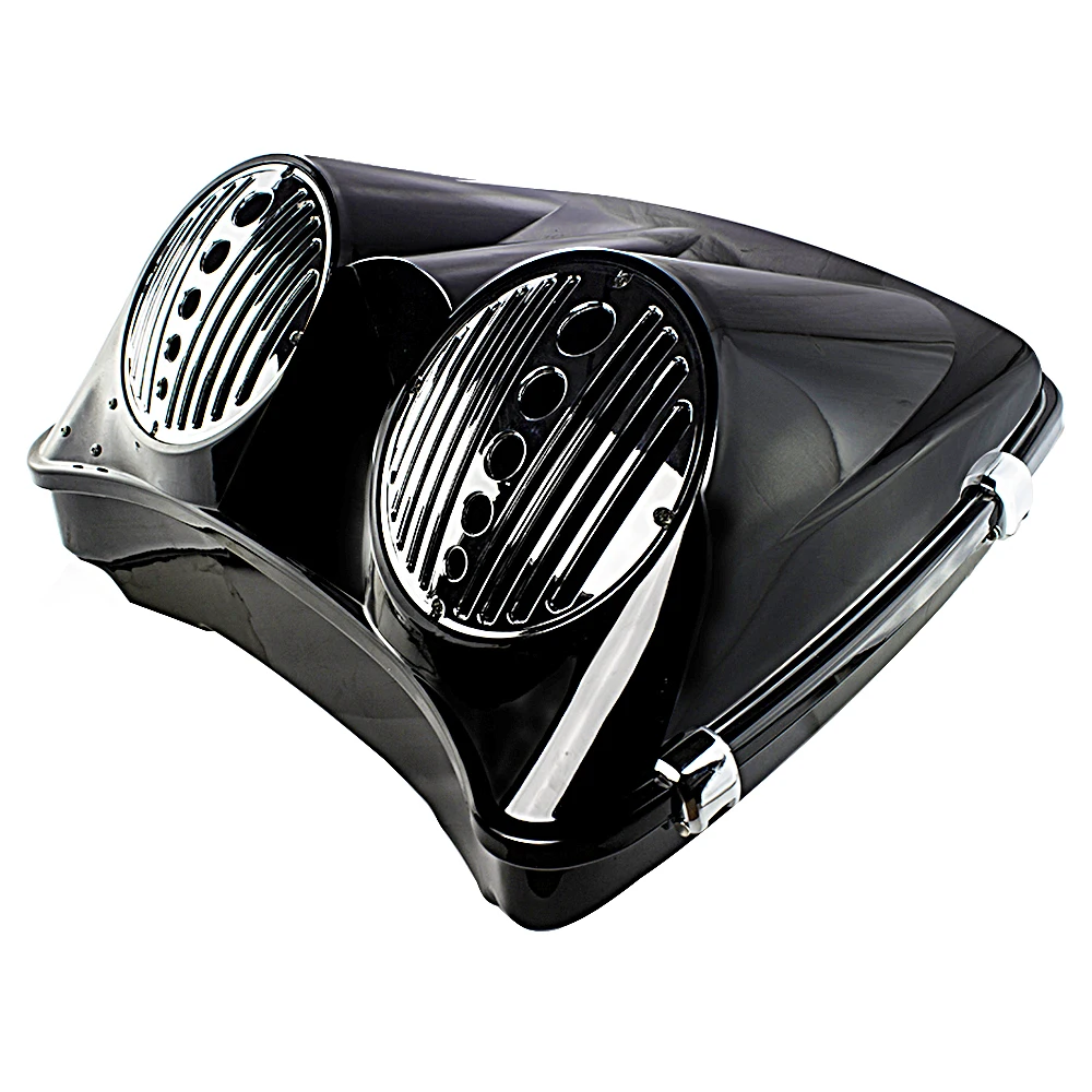 Багажник из АБС-пластика для мотоцикла с бритвенным чехлом tour pak, двойные крышки для колонок 8 дюймов для Harley Touring 14-19
