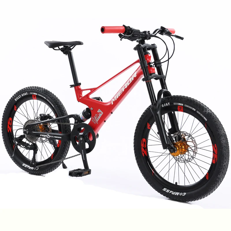 20 Inch Magnesium Alloy Kids Mountain Bike With Snow Tire OEM Bmx Cycle Fork Suspension MTB Children Bicycle For Adult