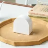 Pure white small semicircular box