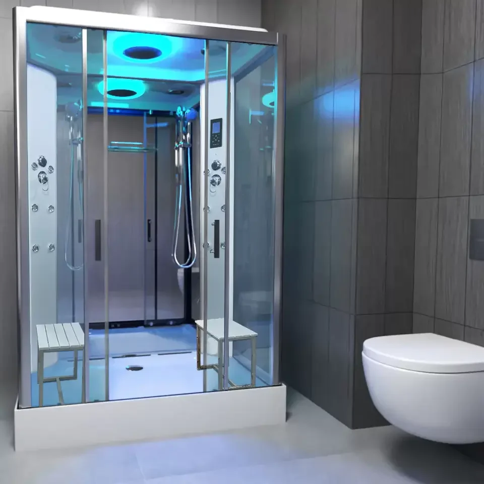 Cubicle Complete Enclosed Shower Room Tempered Glass Hot Sale 2 Color
