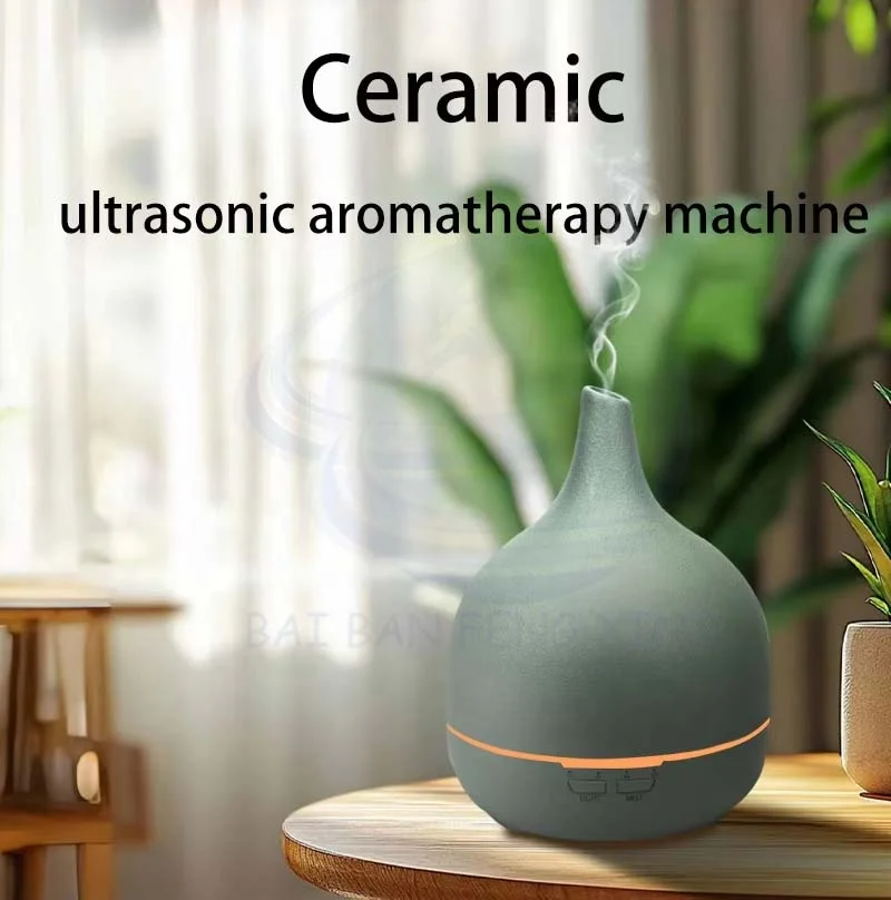 カスタマイズ静音大容量自動アロマスプレー 家庭用フレイム加湿器 寝室用セラミック超音波アロマディフューザー 6