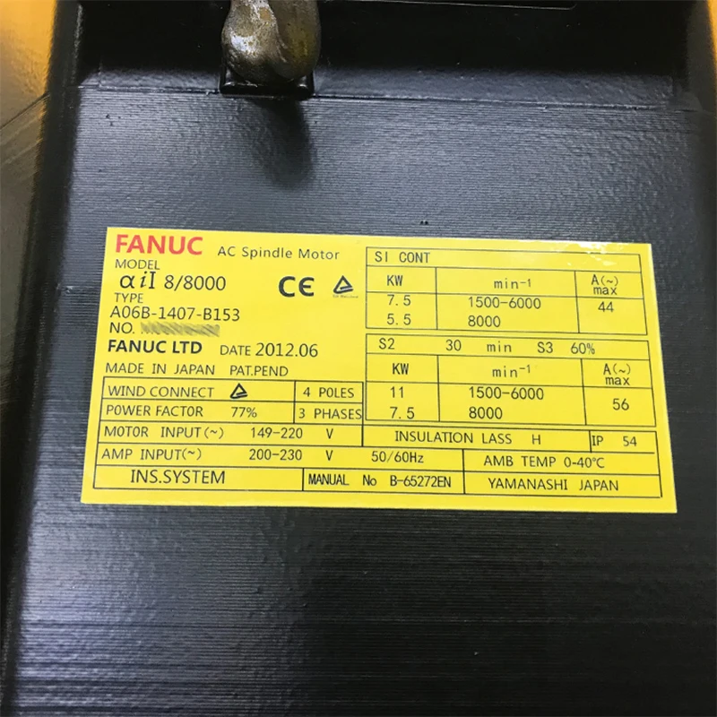 A06B-1407-B153 A06B-1407-B100 A06B-1407-B103 gốc fanuc cnc động cơ trục chính