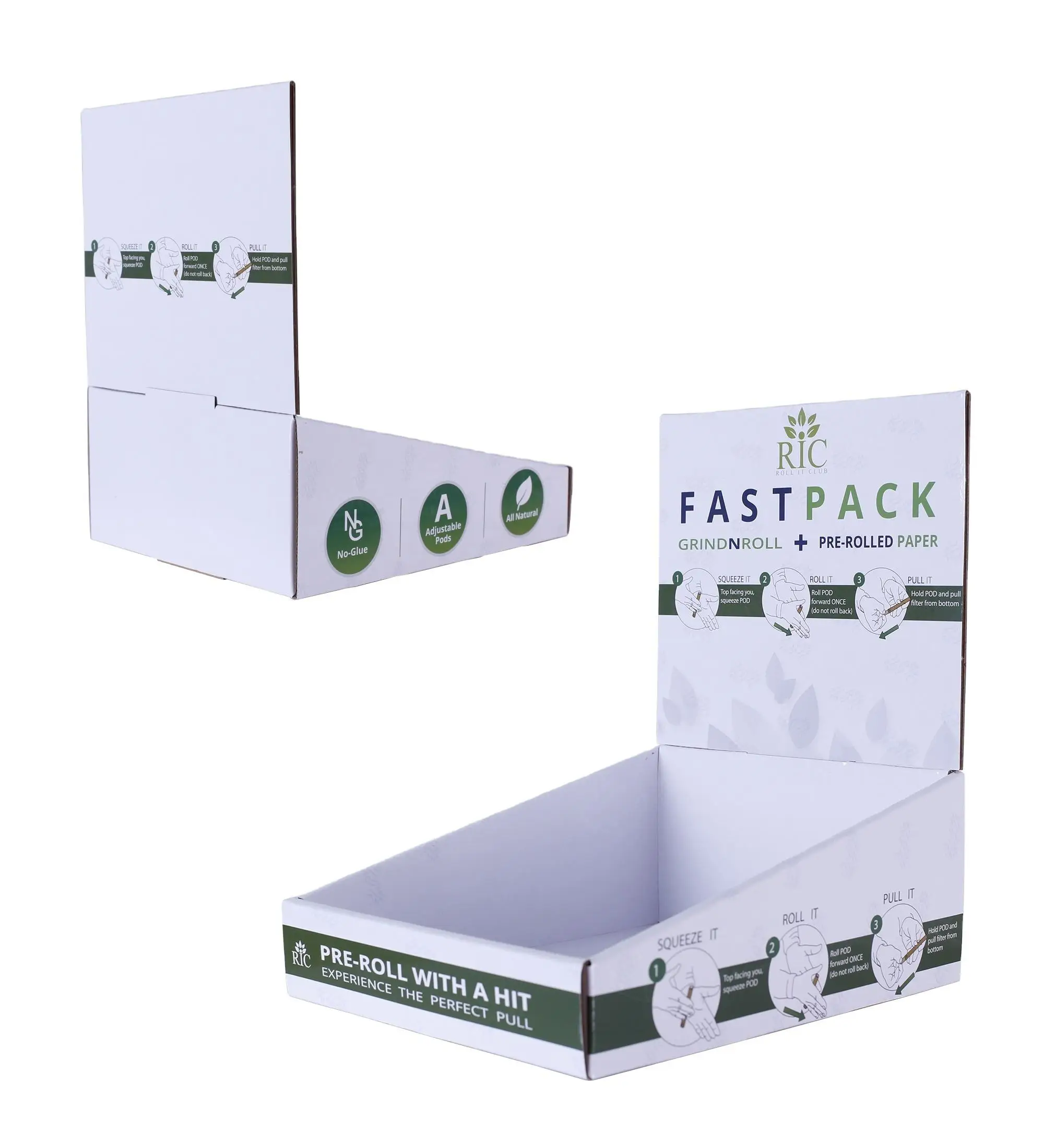 2023 PDQ Waterproof Carton Paper Template Display Box Cardboard