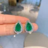 Pendientes de botón verdes