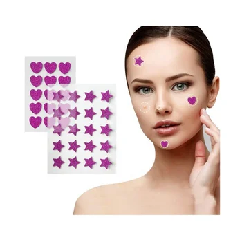 Shiny Heart Shape Acne Pimple Patch Amazon Hot Selling Hydrocolloid ...