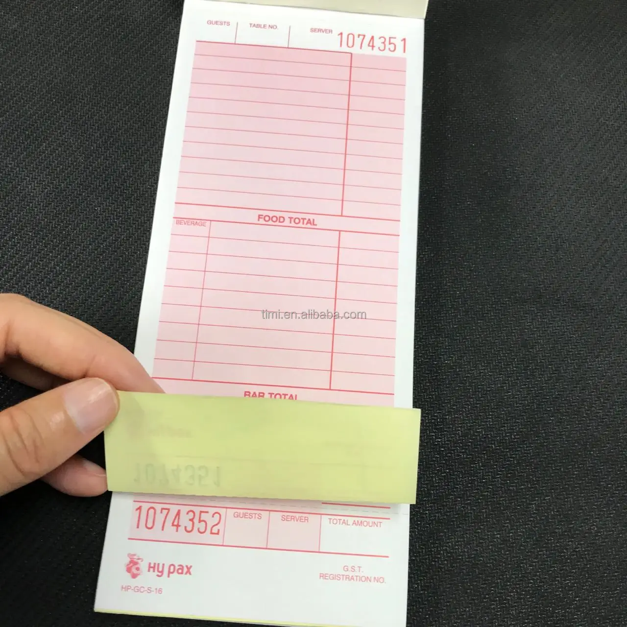 2024customized Three-part Ncr Guest Checks Book Carbonless Check Bill ...