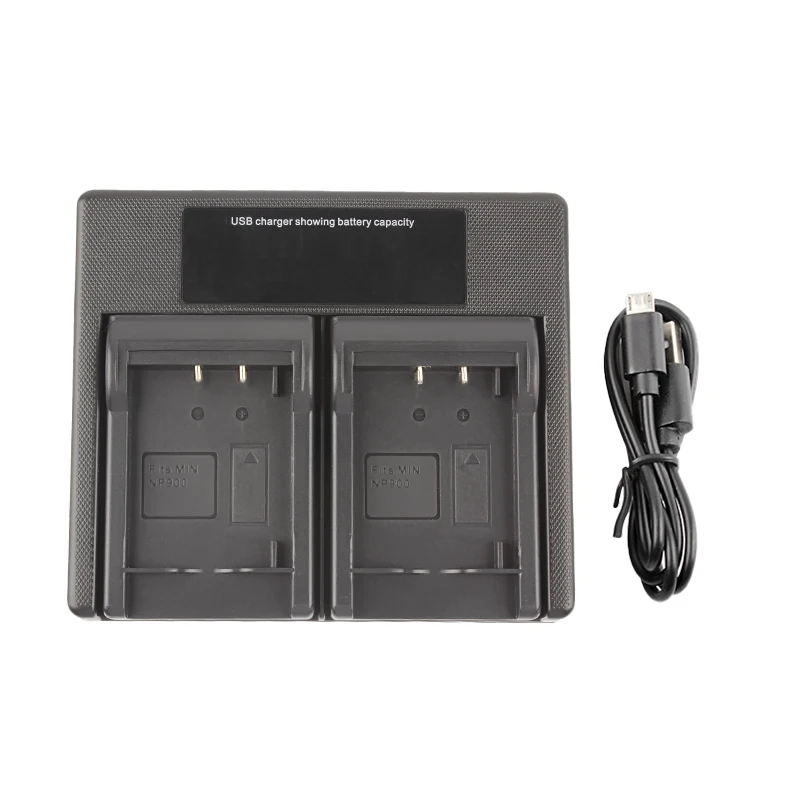 RingTeam NP-900 Dual Charger with LCD Light NP900 Battery Charger for Konica Minolta DS-4331 DS-4346 DS-5330 DS-5341 Cameras