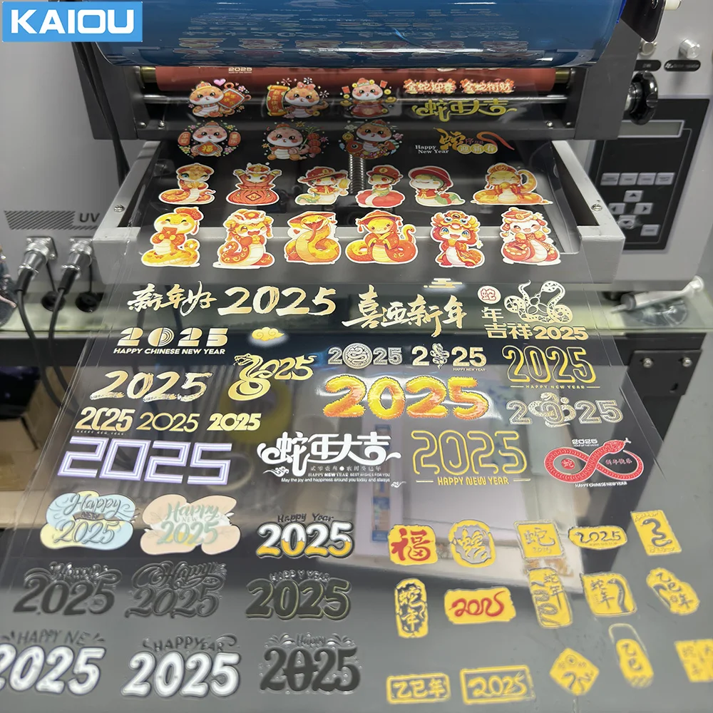 Multi Color UV Logo Label Sticker KAIOU Inkjet Printer 4060 12inches ...