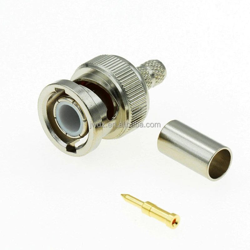 BNC Male Crimp RF Connector For LMR195 /3D-FB/RG58 Cable