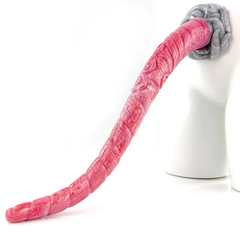 FAAK 46*5cm Long Butt Plug Unicorn Fantasy Dildo Soft Silicon Anal Plug Sex  Products With Suction Cup for Men and Women
