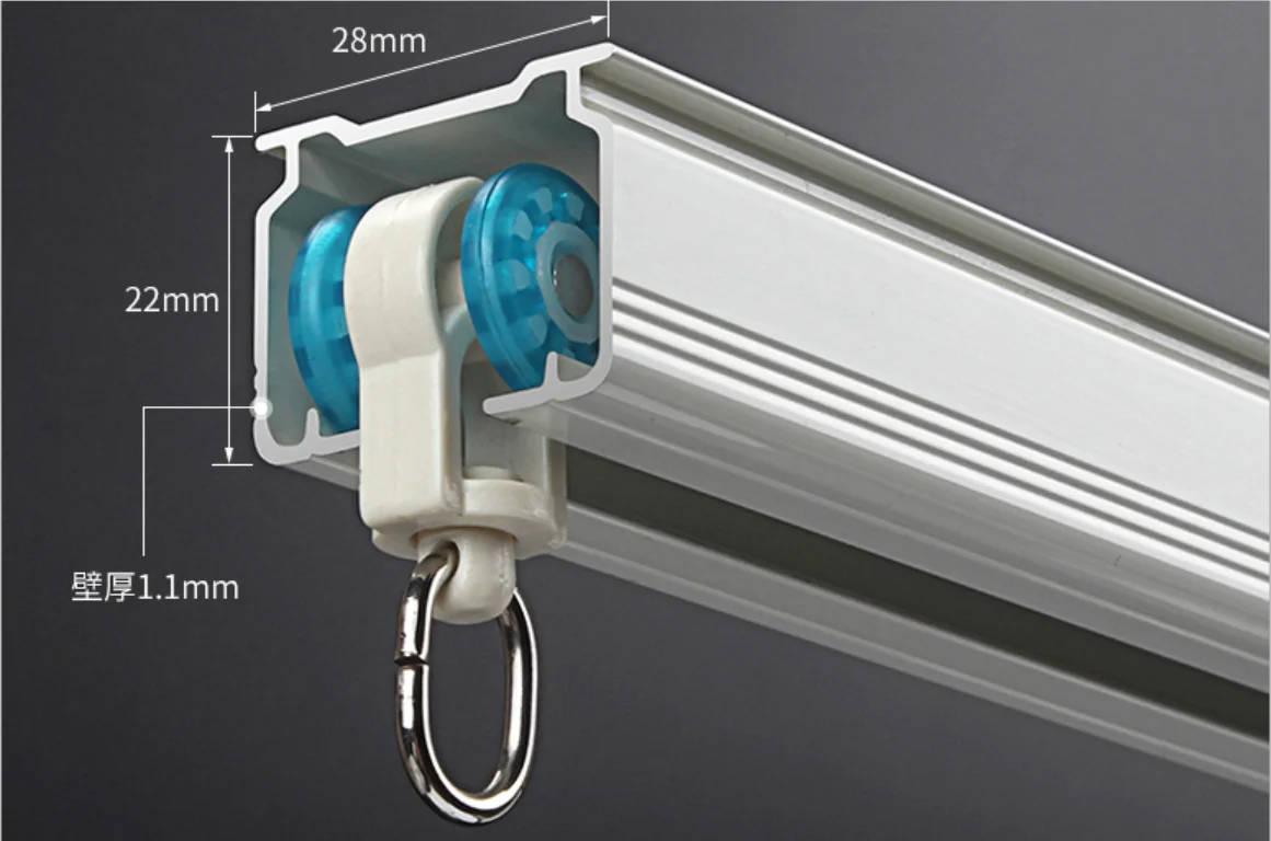 Heavy Duty Corded Curtain Track For Stage Office Lifting Curtain Track