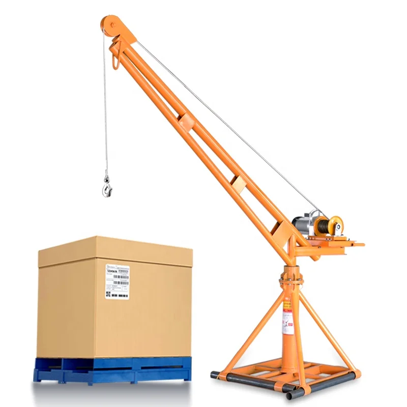 Power Mini Crane Durable 1000kg 60m 380V Lifting Equipment Mini Portable Mobile Manual Jib Crane Outdoor Lifting Portable Crane