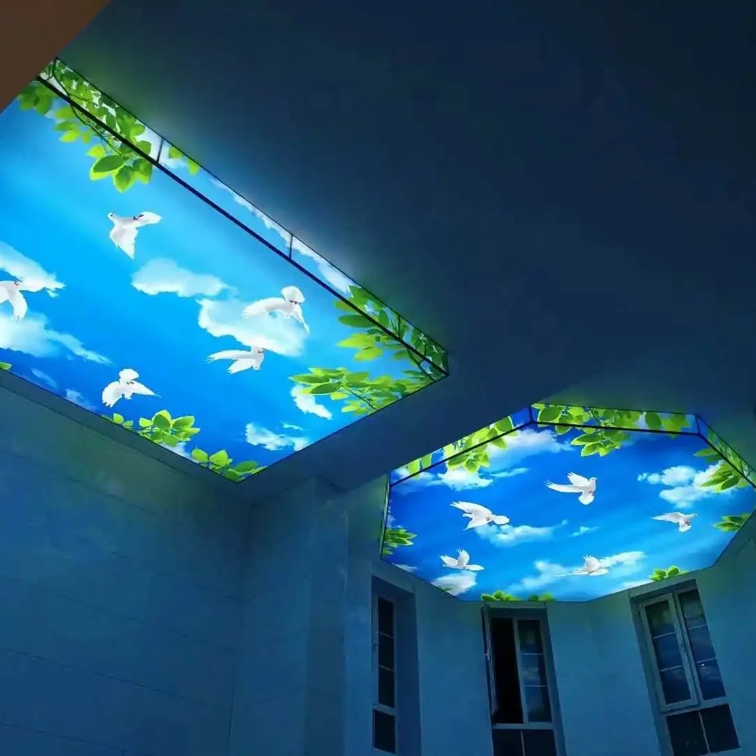 ZHIHAI Pop False Ceiling Designs Germany False Ceiling Designs for Living Room Photos 3D PVC Ceiling Film