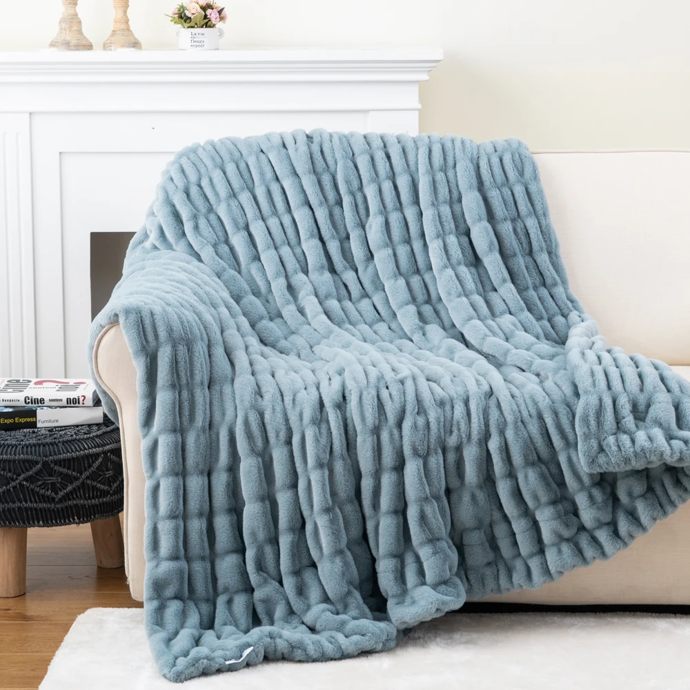 Recycled Silky High Quality 100 Polyester Luxury Fake Rabbit Faux Fur