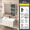 SKU-15-91 cm ceramic round corner collision basin white cabinet