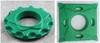 Forme ronde et carrée verte 33X33CM