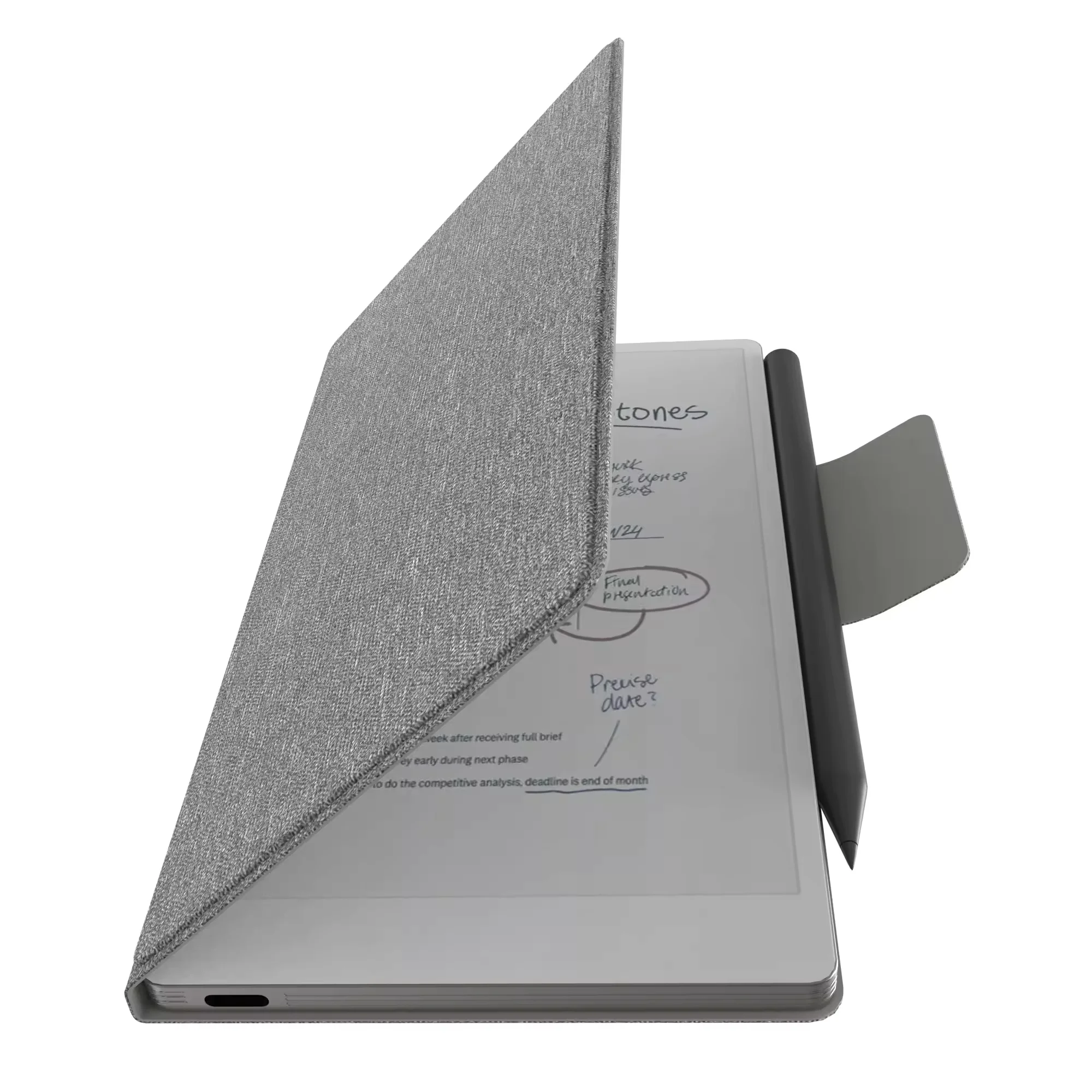 Étui folio en cuir premium avec fonction veille/réveil automatique intelligent pour ReMarkable Paper Pro Move 7,3'' (2025) - Housse de protection