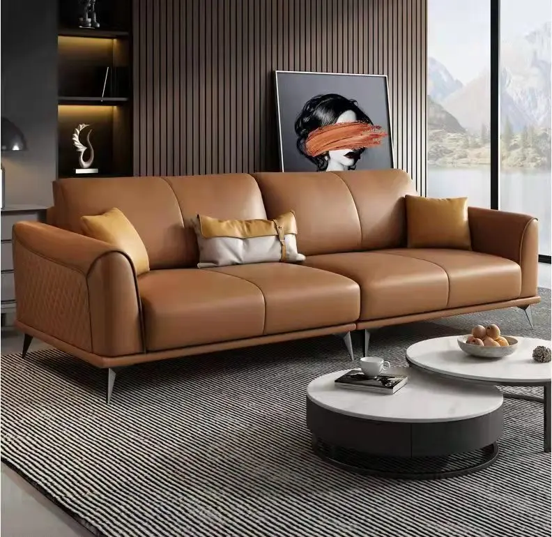 New Modern Design Office Sofa Leather Single Seat Sofa Leather Fabric  Office Sofa Set